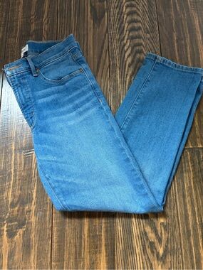 Loft Rivete Mid Rise Relaxed Straight Jeans size 27